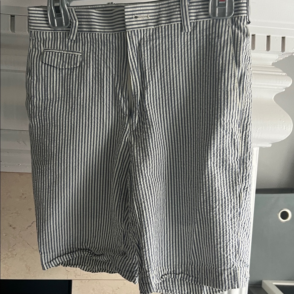 Ralph Lauren Navy and White Striped Men's Shorts